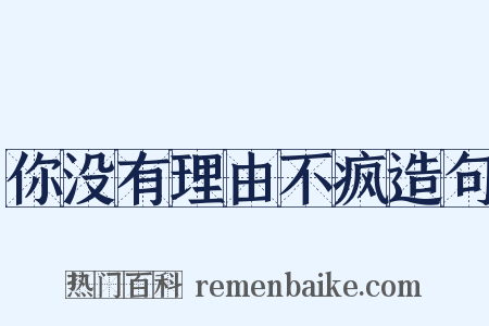 你没有理由不疯造句是什么意思的图片